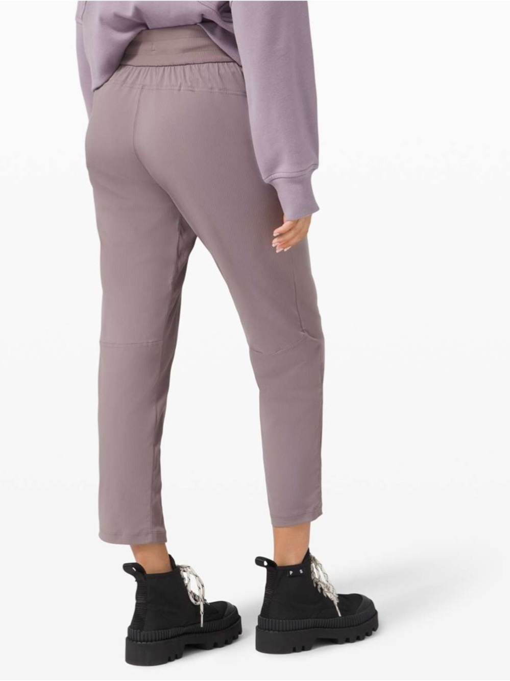 Lululemon Beyond the Studio Crop Pants Grey Lunar Rock Size 10 - Picture 2 of 9